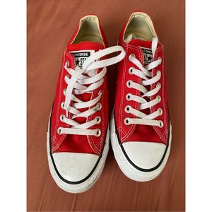 unisex low top red converse